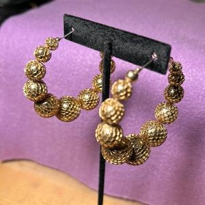 Gold tone hoops